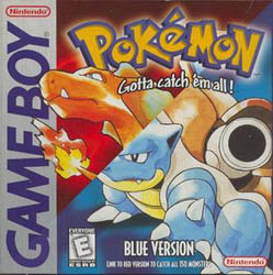 boite du jeu pokemon rouge bleu sur nintendo game boy